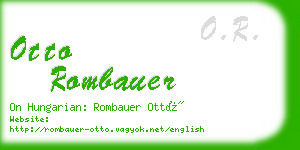 otto rombauer business card